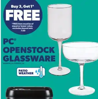 Real Canadian Superstore PC OPENSTOCK GLASSWARE offer