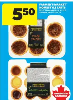 Real Canadian Superstore FARMER'S MARKET HOMESTYLE TARTS, 6/12'S offer