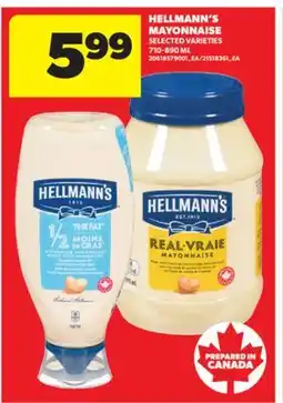 Real Canadian Superstore HELLMANN'S MAYONNAISE, 710-890 ML offer
