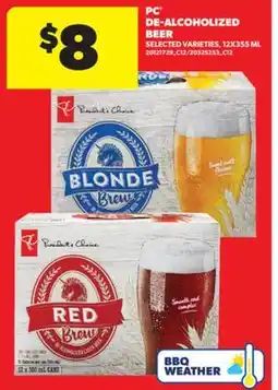 Real Canadian Superstore PC DE-ALCOHOLIZED BEER, 12X355 ML offer
