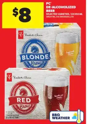 Real Canadian Superstore PC DE-ALCOHOLIZED BEER, 12X355 ML offer