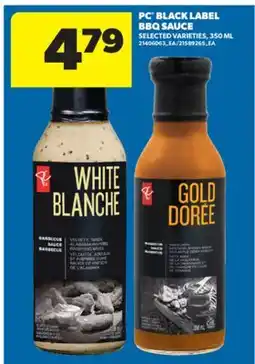 Real Canadian Superstore PC BLACK LABEL BBQ SAUCE, 350 ML offer