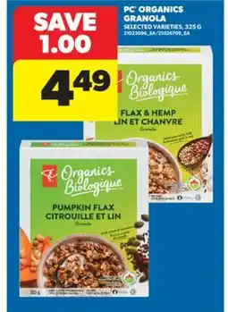 Real Canadian Superstore PC ORGANICS GRANOLA, 325 G offer
