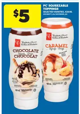 Real Canadian Superstore PC SQUEEZABLE TOPPINGS, 428 ML offer