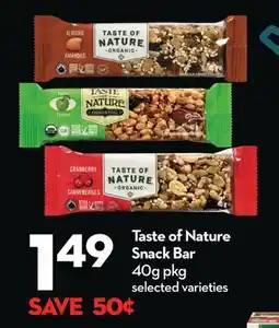 Longo's Taste of Nature Snack Bar offer
