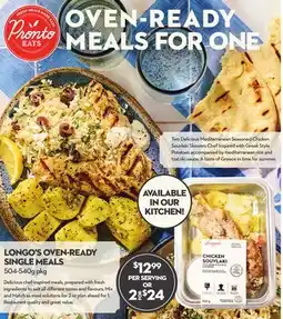 Longo's LONGO'S OVEN-READY SINGLE MEALS offer