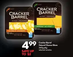 Longo's Cracker Barrel Natural Cheese Slices offer