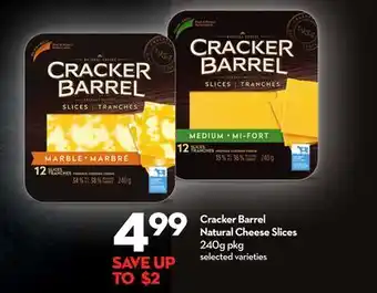 Longo's Cracker Barrel Natural Cheese Slices offer