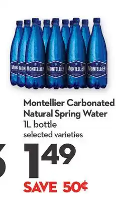 Longo's Montellier Carbonated Natural Spring Water offer