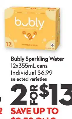 Longo's Bubly Sparkling Water offer