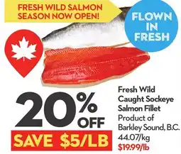 Longo's Fresh Wild Caught Sockeye Salmon Fillet offer