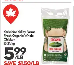 Longo's Yorkshire Valley Farms Fresh Organic Whole Chicken offer