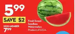 Longo's Fresh Sweet Seedless Watermelon offer