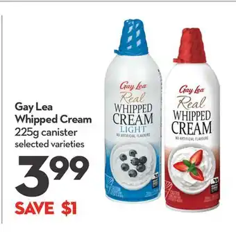 Longo's Gay Lea Whipped Cream offer