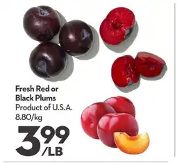 Longo's Fresh Red or Black Plums offer