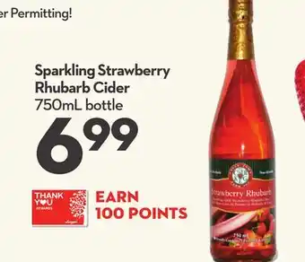 Longo's Sparkling Strawberry Rhubarb Cider offer