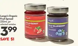 Longo's Longo's Organic Fruit Spread offer