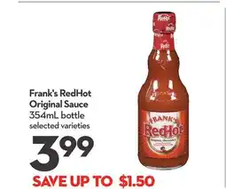 Longo's Frank's RedHot Original Sauce offer