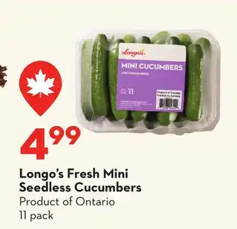 Longo's Longo's Fresh Mini Seedless Cucumbers offer
