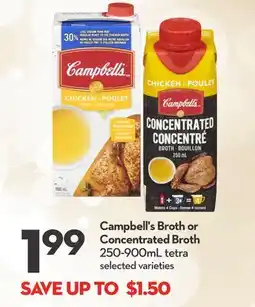 Longo's Campbell's Broth or Concentrated Broth offer