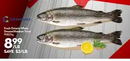 Longo's Fresh Ontario Whole Dressed Rainbow Trout offer