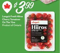 Longo's Longo's Fresh Hiiros Cherry Tomatoes On The Vine offer
