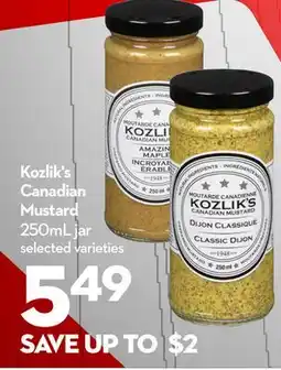 Longo's Kozlik's Canadian Mustard offer