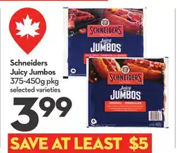 Longo's Schneiders Juicy Jumbos offer