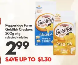 Longo's Pepperidge Farm Goldfish Crackers offer