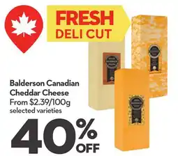 Longo's Balderson Canadian Cheddar Cheese offer