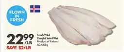 Longo's Fresh Wild Caught Sole Fillet offer