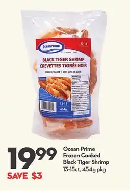 Longo's Ocean Prime Frozen Cooked Black Tiger Shrimp offer