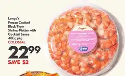 Longo's Longo's Frozen Cooked Black Tiger Shrimp Platter with Cocktail Sauce offer