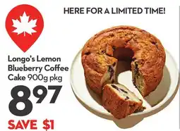 Longo's Longo's Lemon Blueberry Coffee Cake offer
