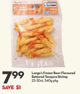 Longo's Longo's Frozen Beer-Flavoured Battered Tempura Shrimp offer