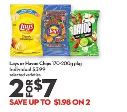 Longo's Lays or Havoc Chips offer