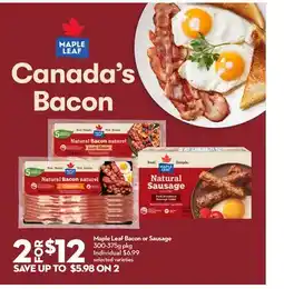 Longo's Maple Leaf Bacon or Sausage offer