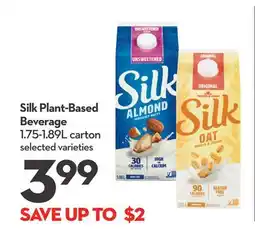 Longo's Silk Plant-Based Beverage offer