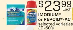 Fortinos IMODIUM OR PEPCID -AC, 20-60' S offer