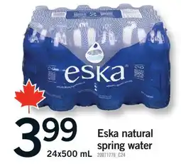 Fortinos ESKA NATURAL SPRING WATER, 24X500 ML offer