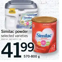 Fortinos SIMILAC POWDER, 570-800 G offer