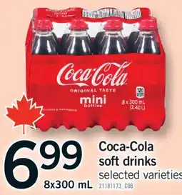 Fortinos COCA-COLA SOFT DRINKS, 8x300 mL offer