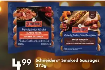 Fortinos SCHNEIDERS SMOKED SAUSAGES, 375G offer