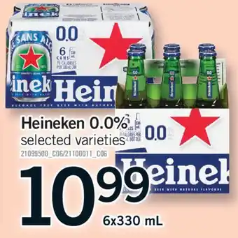 Fortinos HEINEKEN 0.0%, 6x330 mL offer