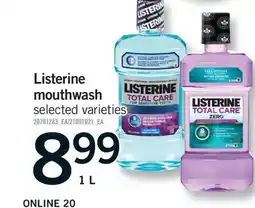 Fortinos LISTERINE MOUTHWASH, 1 L offer