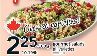 Fortinos GOURMET SALADS offer