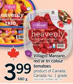 Fortinos VILLAGIO MARZANO RED OR TRI COLOUR TOMATOES, 680 G offer