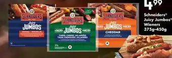 Fortinos SCHNEIDERS JUICY JUMBOS WIENERS, 375G-450G offer