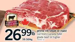 Fortinos PRIME RIB STEAK OR ROAST offer