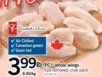Fortinos PC WHOLE WINGS offer